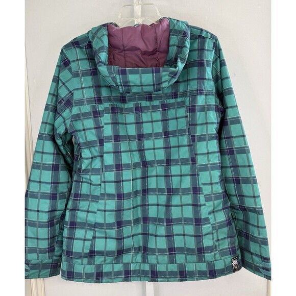 Burton The White Collection Women’s Snowboard Jacket Plaid Hooded L Dryride - Picture 2 of 13